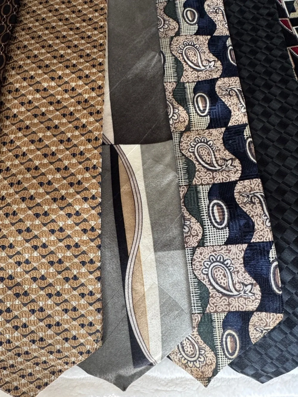 Men's Tie Bundle in Red, Black, Brown, Tan, Gray